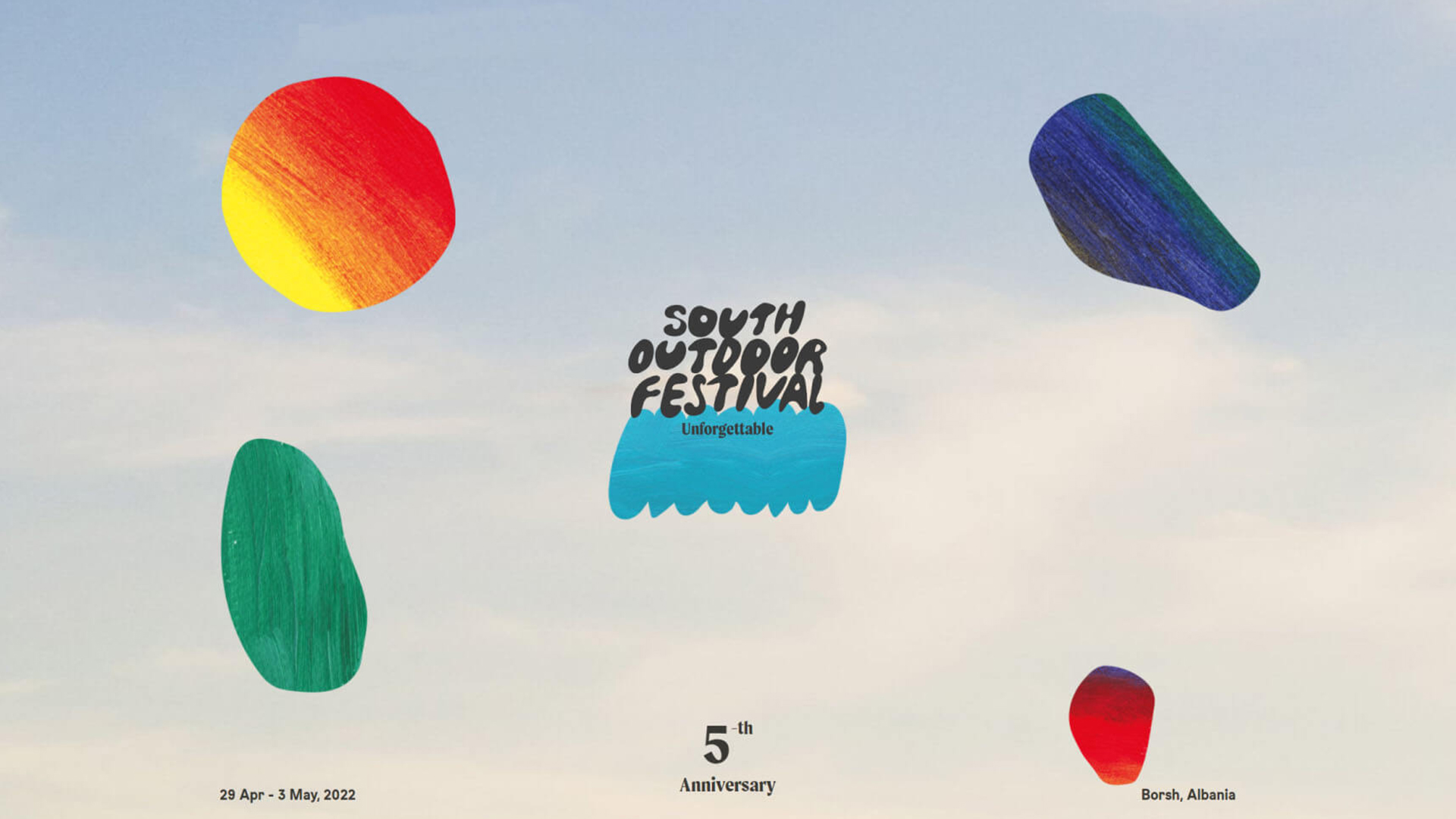 The South Outdoor Festival website, presenting the four-day outdoor sport and culture event in Borsh.