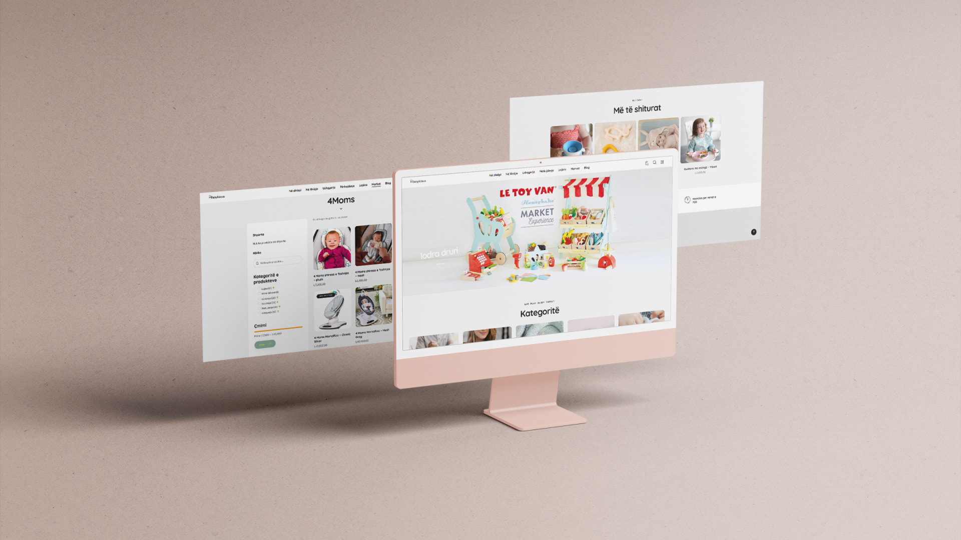 The Babylicious online store, selling children’s products across Albania.