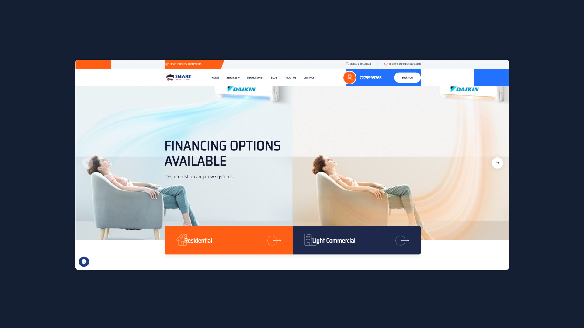 The Smart Heating and Cooling website, serving HVAC customers across Pinellas County and Tampa Bay.