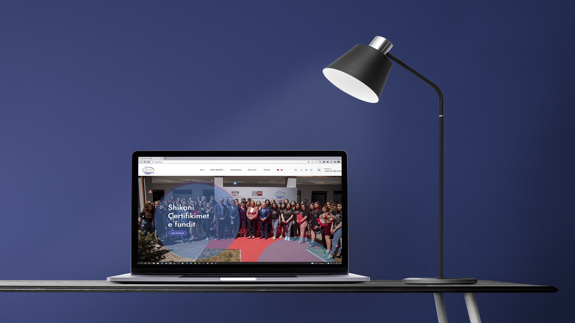 The SHPPAT website, an Albanian professional association for body art and care practitioners.