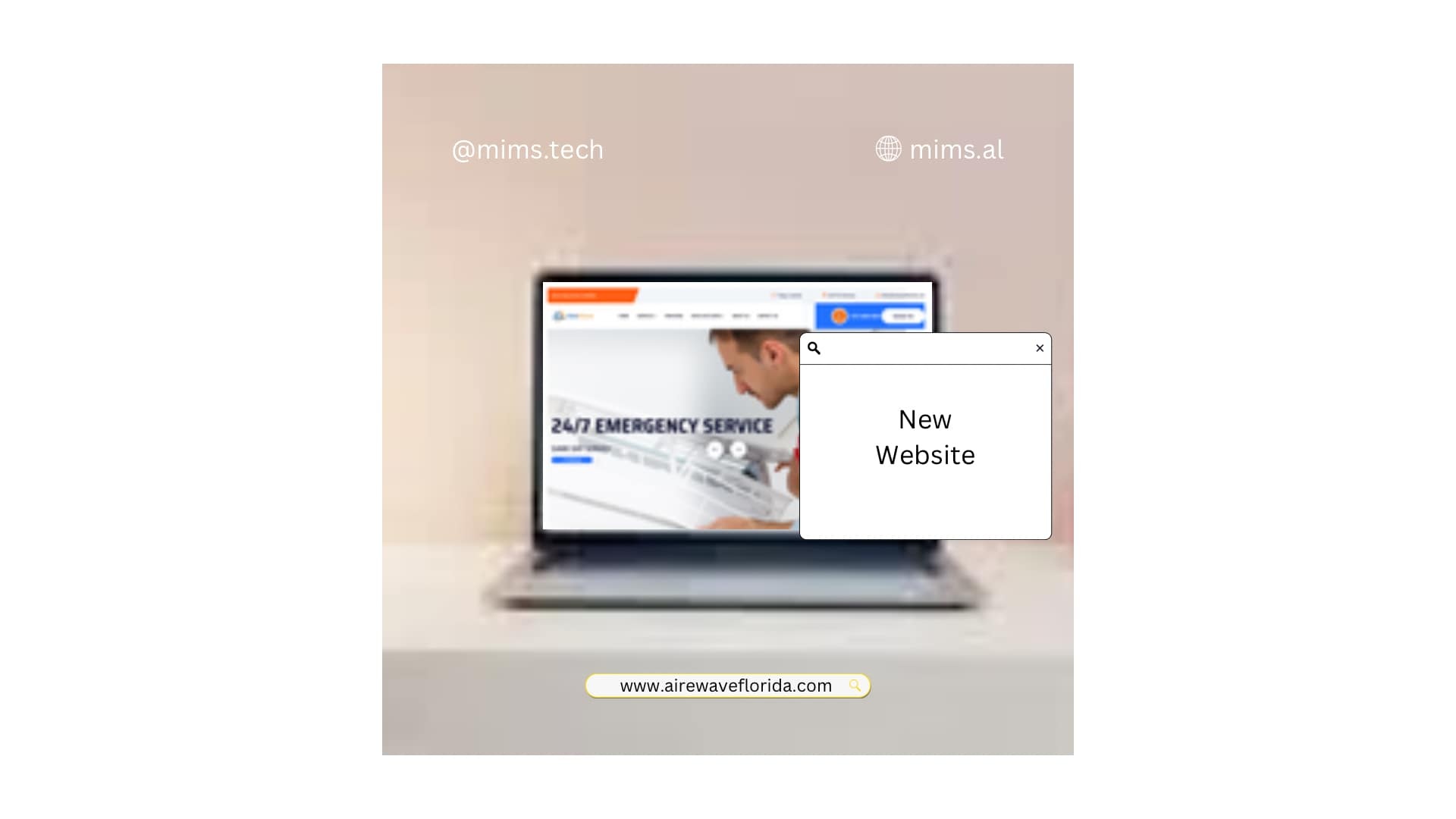 The AireWave Florida website, presenting HVAC cooling and heating services for Florida homeowners.