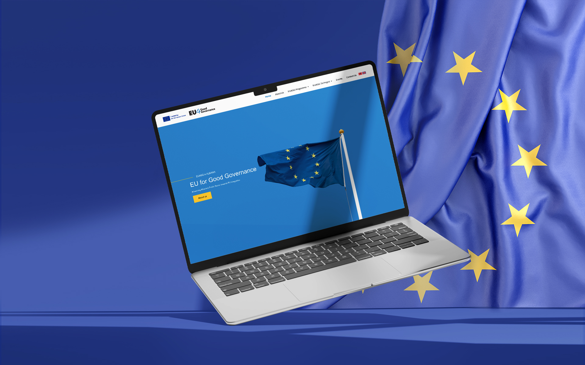 The EU4GoodGovernance website, presenting the EU programme supporting Albanian public administration reform.